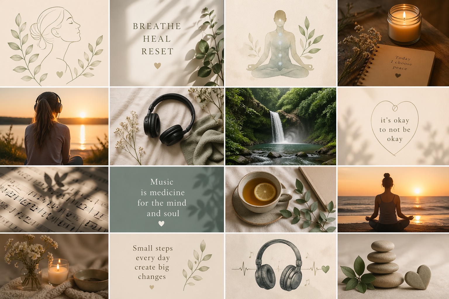 Breathe Heal Reset — music is medicine for the mind and soul — waterfall wellness
