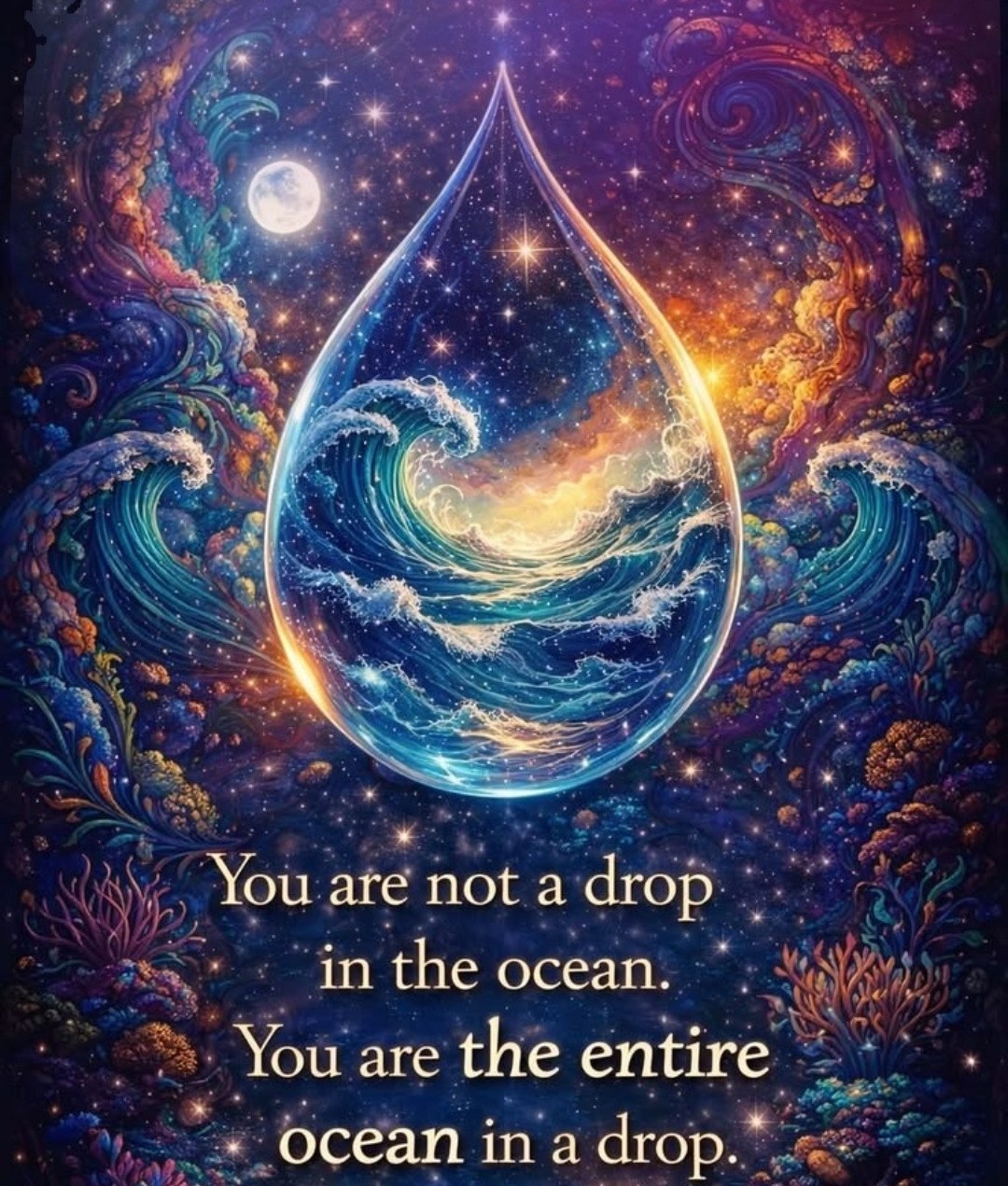 You are not a drop in the ocean — you are the entire ocean in a drop — Rumi
