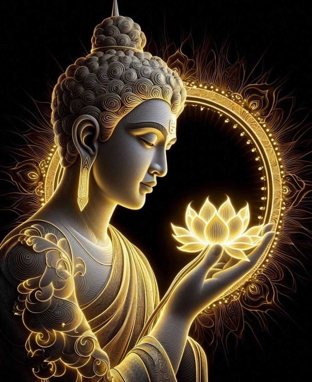 Meditation — Buddha in peaceful contemplation
