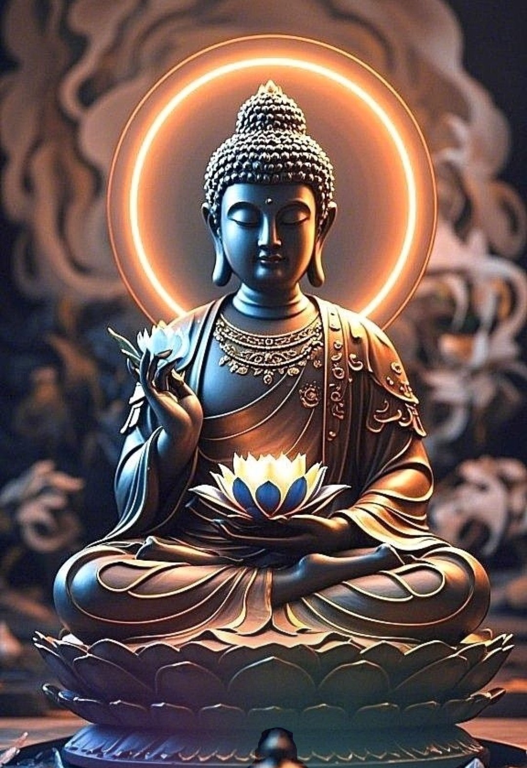 Buddha golden lotus