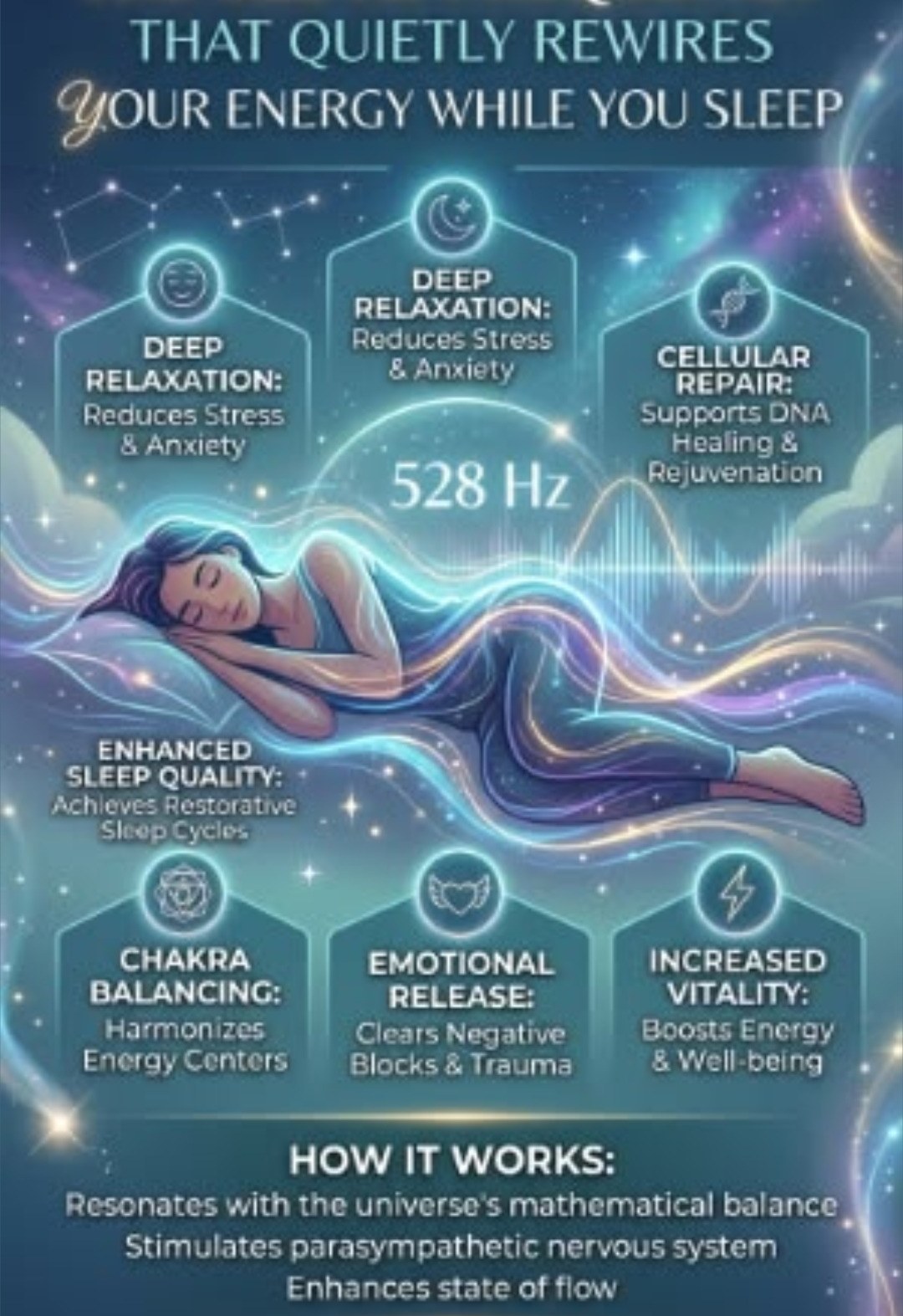 528 Hz rewires your energy while you sleep