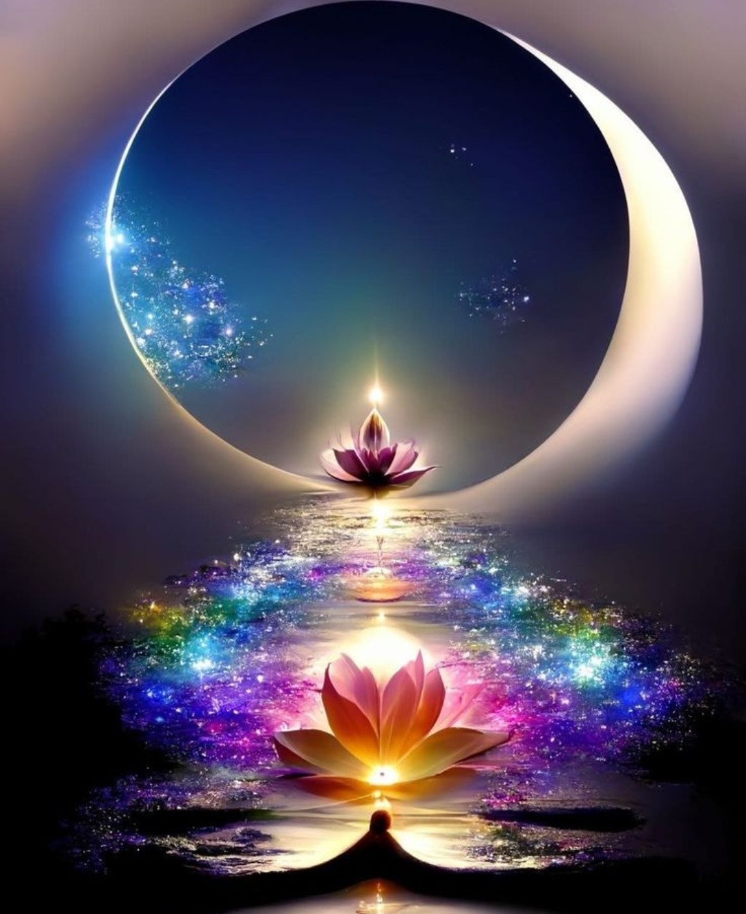 Reiki energy healing — lotus and light