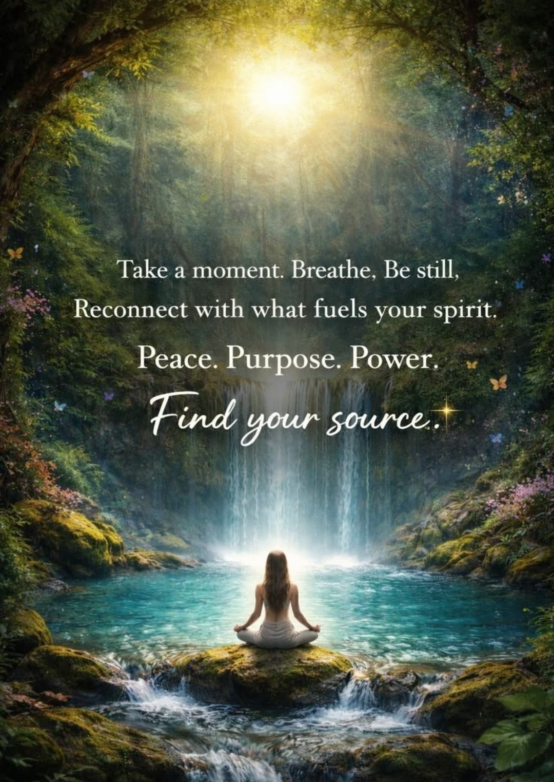 Take a moment. Breathe. Be still. Find your source.