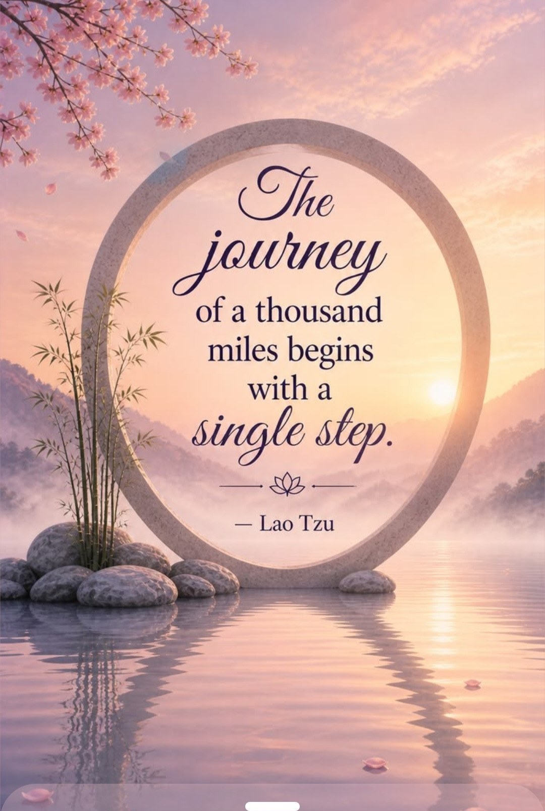 The journey of a thousand miles begins with one step — Lao Tzu
