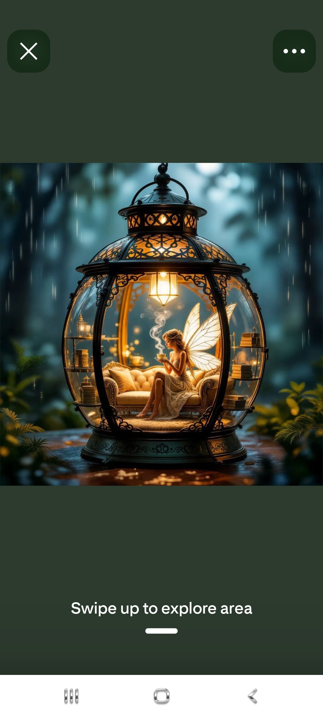 Fairy inside a lantern — magical sanctuary
