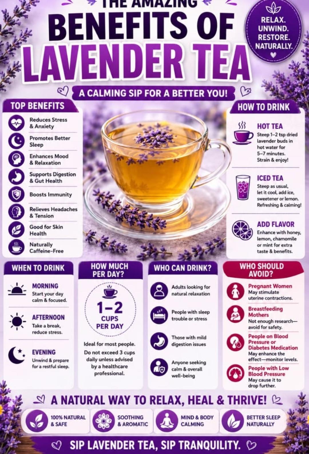 The amazing benefits of lavender tea — when to drink, how much, who should avoid