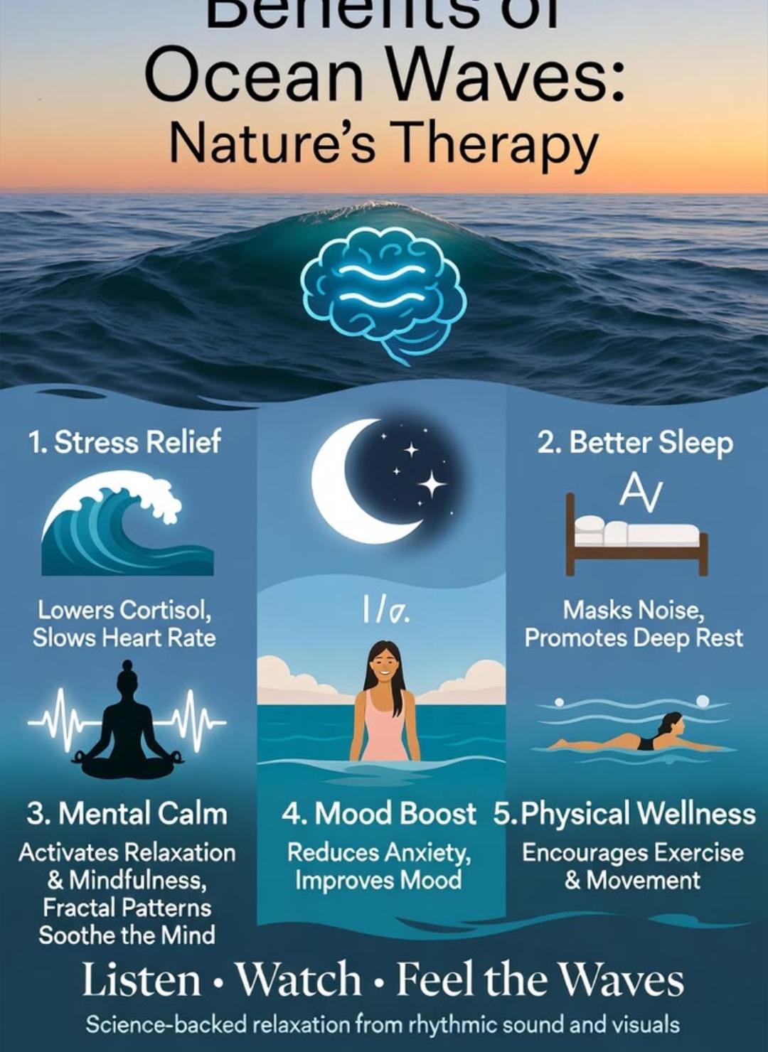 Benefits of ocean waves — nature's therapy
