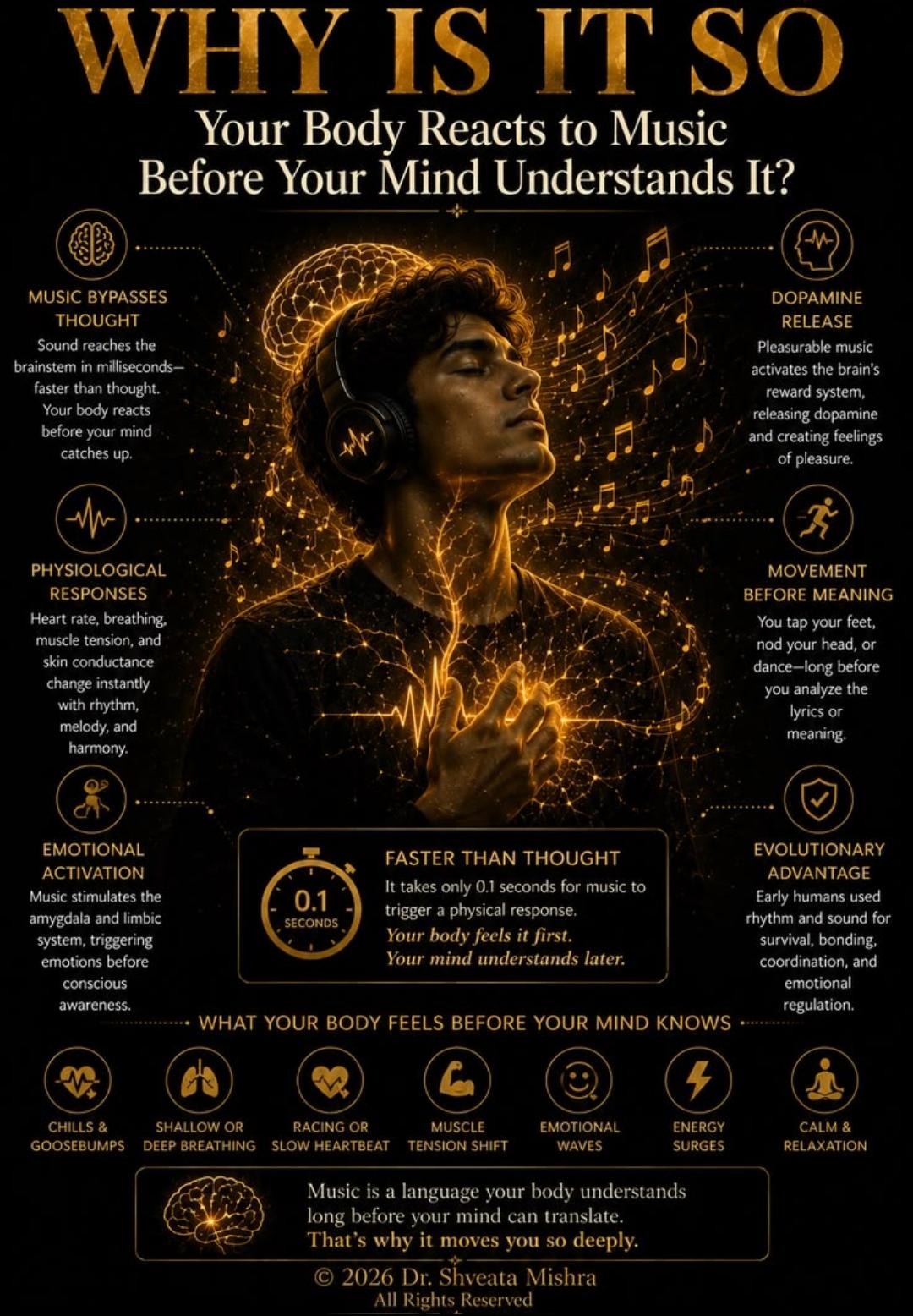 Why your body reacts to music before your mind understands it
