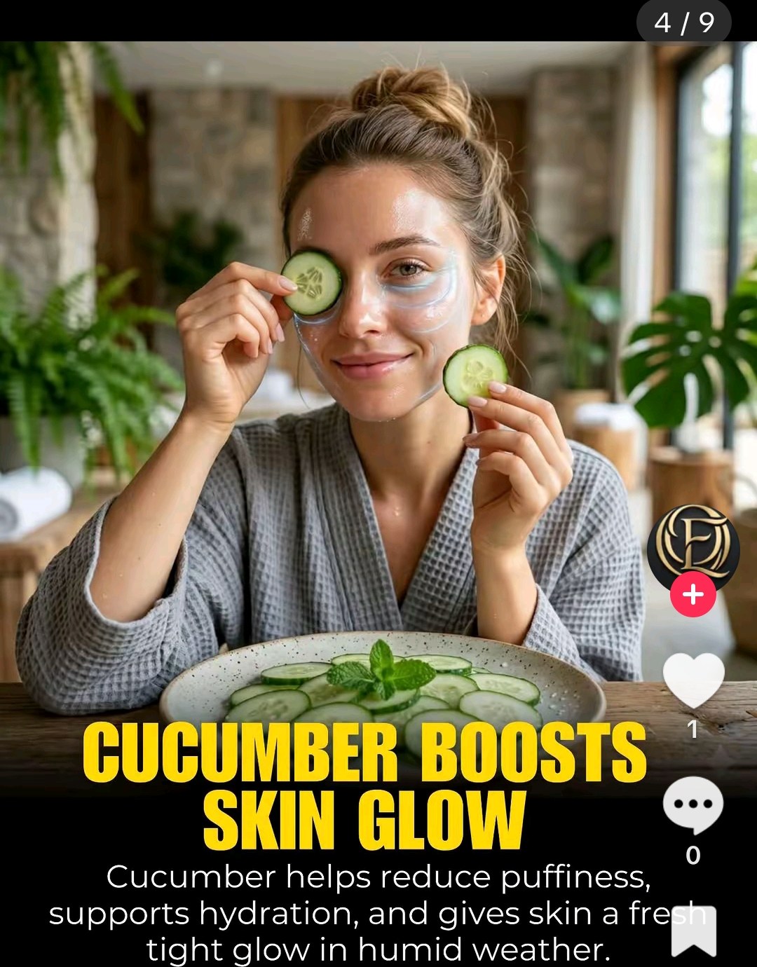 Cucumber Boosts Skin Glow — helps reduce puffiness supports hydration and gives skin a fresh tight glow in humid weather