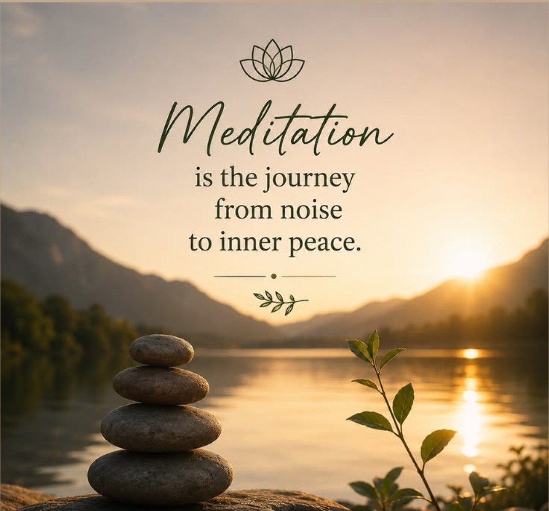 Meditation is the journey from noise to inner peace