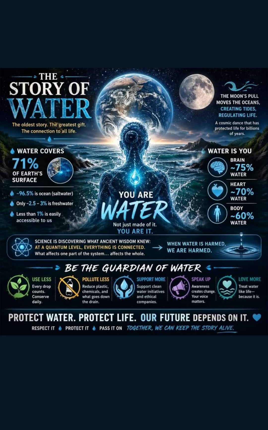 The Story of Water — Earth Moon Human Body, full guardian of water guide
