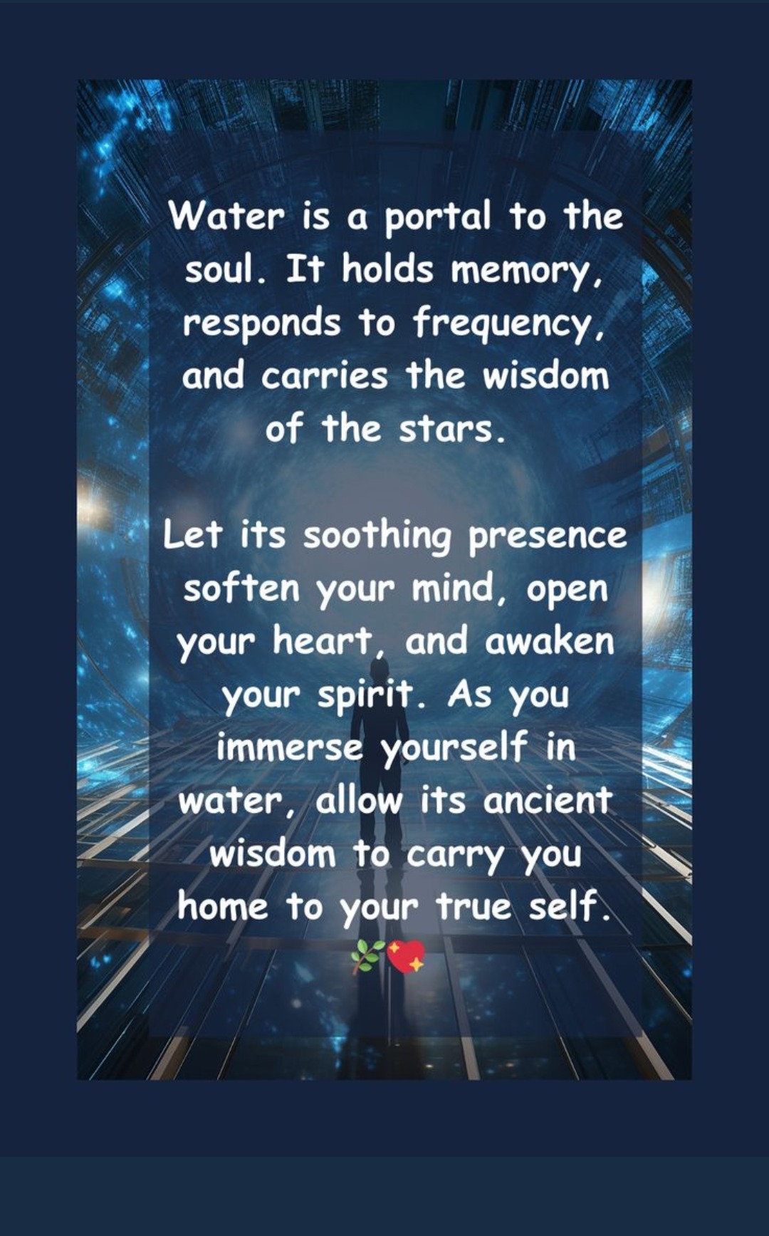 Water is a portal to the soul — it holds memory, responds to frequency, and carries the wisdom of the stars
