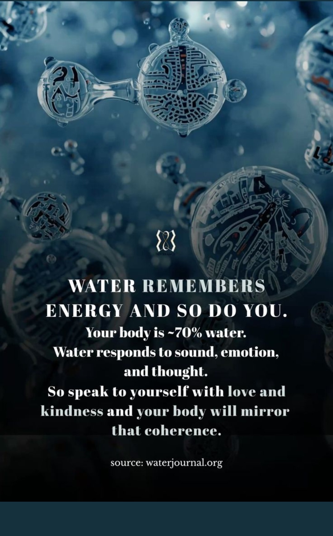 Water Remembers Energy and So Do You — Your body is 70% water