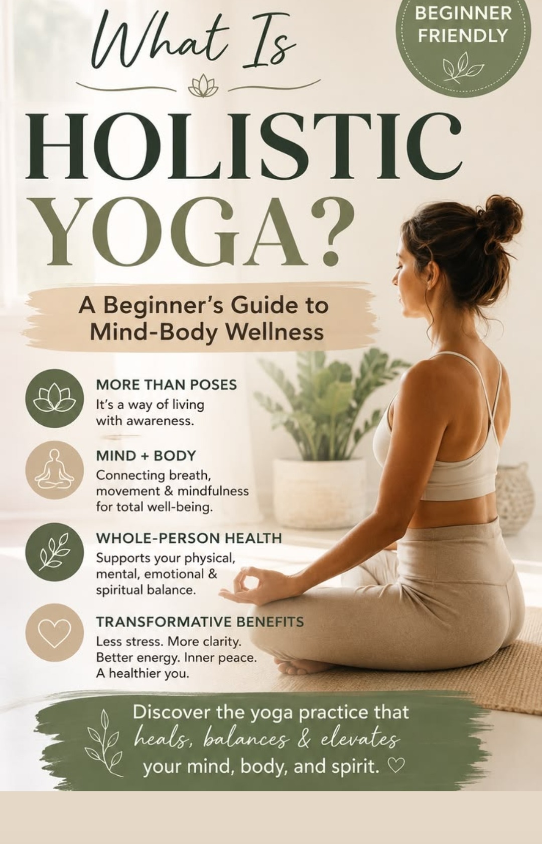 What is holistic yoga — more than poses, it's a way of living with awareness, connecting breath movement and mindfulness for whole-person health